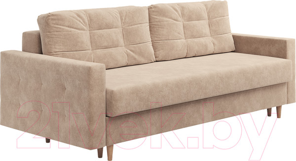 Изображение товара Диван Сонум Sсandy 110x235 (микровелюр бежевый/бук)