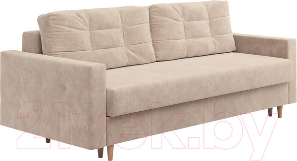 Изображение товара Диван Сонум Sсandy 110x235 (микровелюр кремовый/бук)