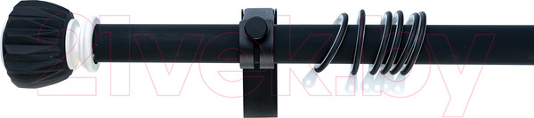 Изображение товара Карниз для штор Merry Bear Home Decor Мумбаи одинарный (1.6м, черный/белый матовый)