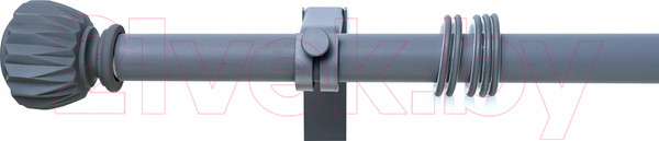 Изображение товара Карниз для штор Merry Bear Home Decor Мумбаи одинарный (2.0м, серый матовый)