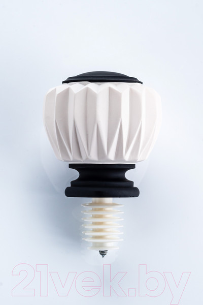 Изображение товара Карниз для штор Merry Bear Home Decor Мумбаи одинарный (3.0м, белый/черный матовый)