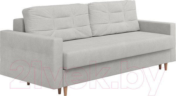 Изображение товара Диван Сонум Sсandy 110x235 (замша пепельный/бук)