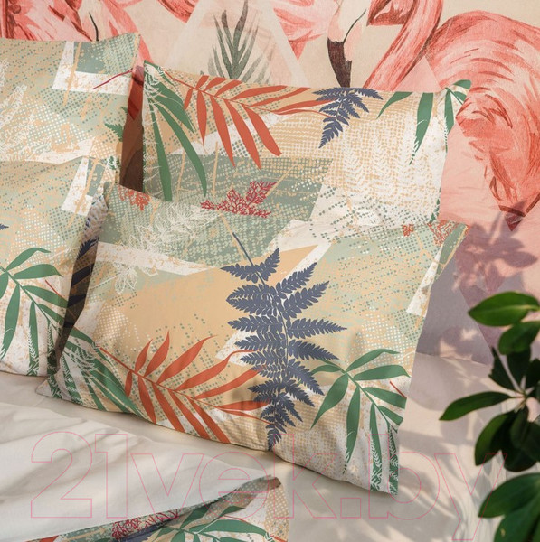 Изображение товара Комплект постельного белья Волшебная ночь Волшебная ночь Fern КПБ ВН 2017 8476/2+полубел