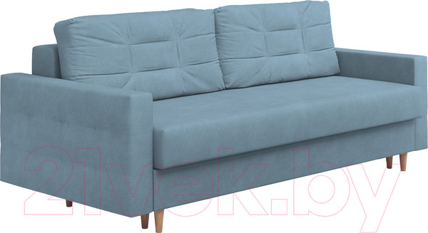 Изображение товара Диван Сонум Sсandy 110x235 (замша голубой/бук)
