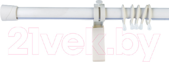 Изображение товара Карниз для штор Merry Bear Home Decor Мадрид одинарный (2.0м, белый матовый)