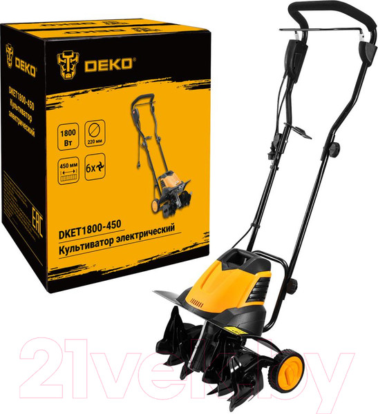Изображение товара Мотокультиватор электрический Deko DKET1800-450 / 065-1202