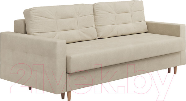 Изображение товара Диван Сонум Sсandy 110x235 (замша кремовый/бук)