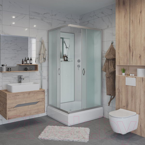 Изображение товара Душевая кабина Niagara NG-33974-14QBK 90x70 (матовое стекло)