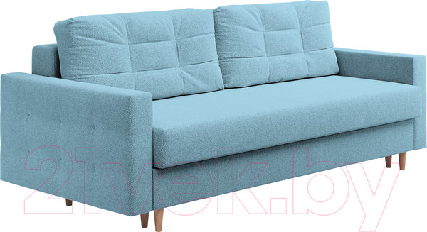 Изображение товара Диван Сонум Sсandy 110x235 (рогожка голубой/бук)