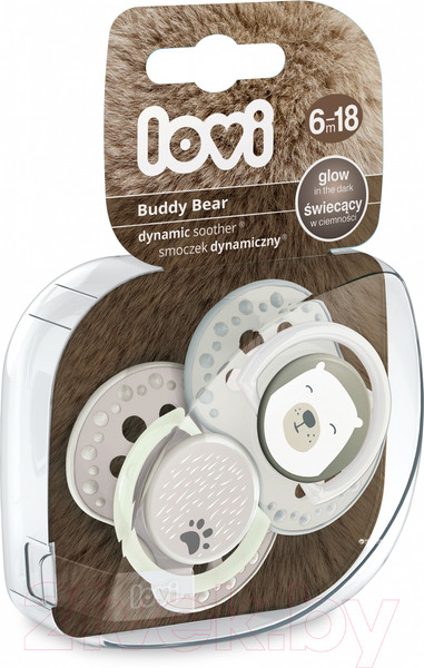 Изображение товара Набор пустышек Lovi Buddy bear динамичная / 22/865 (2шт)