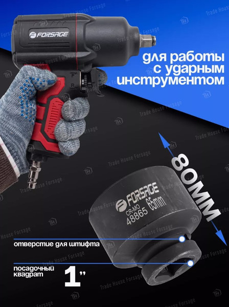 Изображение товара Головка слесарная Forsage F-48865 (27116)