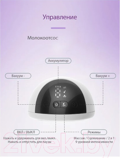 Изображение товара Молокоотсос электрический Ramili SE500X2 (2шт)