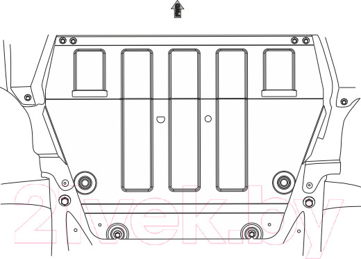 Изображение товара Защита картера и КПП SHERIFF 05.4415 для Citroen C4 Grand Picasso