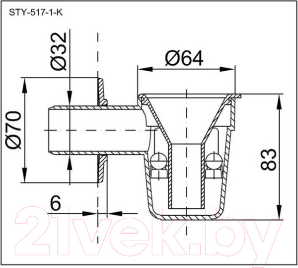 Изображение товара Сифон Styron STY-517-1-K