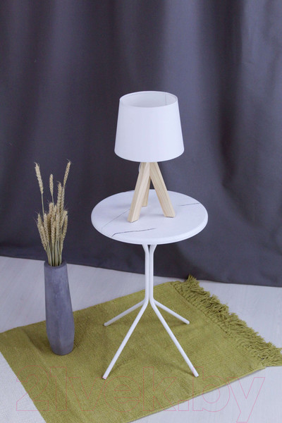 Изображение товара Журнальный столик Sheffilton SHT-CT12-1 (белый муар/белый мрамор)