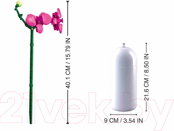 Изображение товара Конструктор Sluban Цветочки в вазе / M38-B1101-12 (253эл)