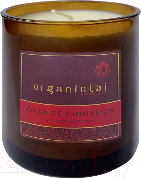 Изображение товара Свеча Organic Tai Апельсин корица ароматическая соевая (180мл)