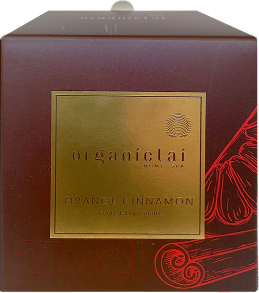 Изображение товара Свеча Organic Tai Апельсин корица ароматическая соевая (180мл)