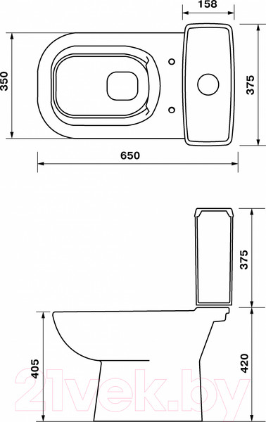 Изображение товара Унитаз напольный Wanfald Norden (черный)