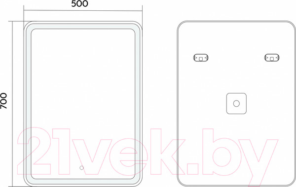 Изображение товара Зеркало Axus Barry 50x70 Стандарт