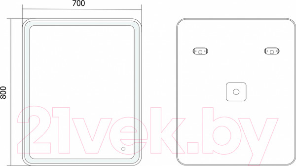 Изображение товара Зеркало Axus Villa 70x80 Стандарт