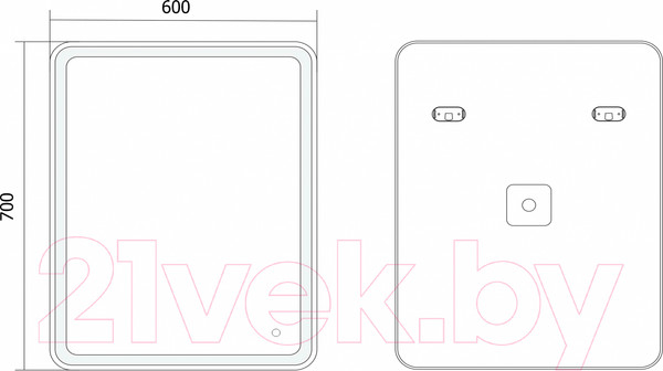 Изображение товара Зеркало Axus Umbrella 60x70 Стандарт