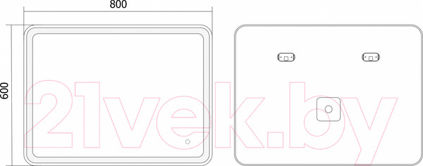 Изображение товара Зеркало Axus Umbrella 80x60 Стандарт