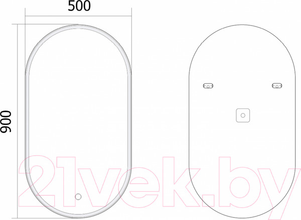 Изображение товара Зеркало Axus Soul 50x90 Стандарт
