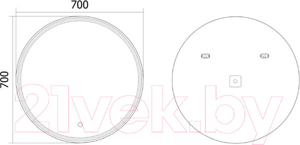Изображение товара Зеркало Axus Grase 70x70 Стандарт