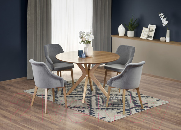 Изображение товара Обеденный стол Halmar Nicolas (дуб натуральный/дуб натуральный)