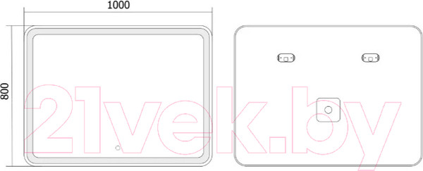 Изображение товара Зеркало Axus Relax 100x80 Стандарт