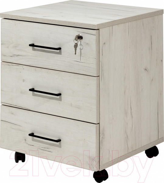 Изображение товара Тумба Millwood TM4 подкатная с замком (дуб белый Craft)