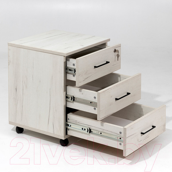 Изображение товара Тумба Millwood TM4 подкатная с замком (дуб белый Craft)