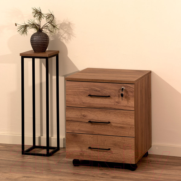 Изображение товара Тумба Millwood TM4 подкатная с замком (дуб табачный Craft)