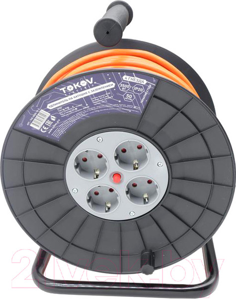 Изображение товара Удлинитель на катушке Tokov Electric TKE-SK50-15-Z