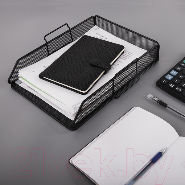 Изображение товара Лоток для бумаг Brauberg Germanium / 231954 (черный)