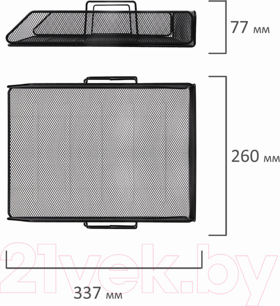 Изображение товара Лоток для бумаг Brauberg Germanium / 231954 (черный)