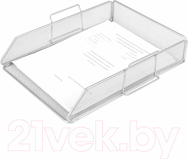 Изображение товара Лоток для бумаг Brauberg Germanium / 231955 (серебристый)
