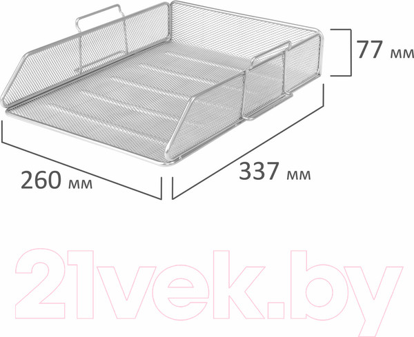 Изображение товара Лоток для бумаг Brauberg Germanium / 231955 (серебристый)