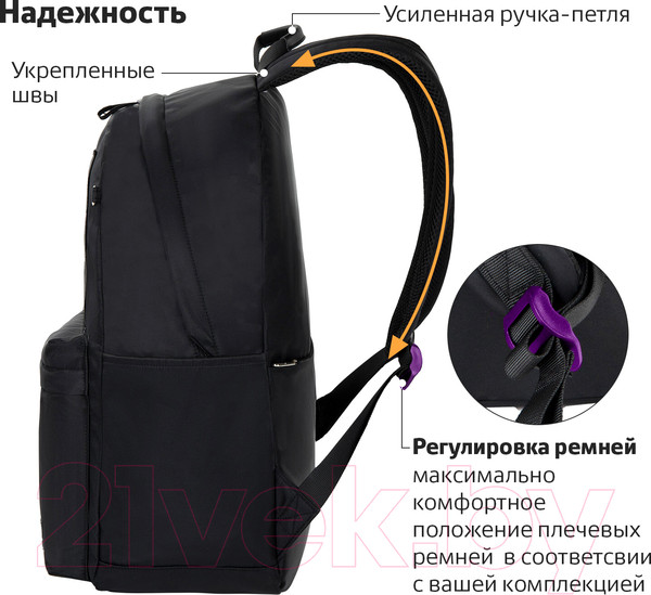 Изображение товара Рюкзак Brauberg Fashion City Romantic Anime / 270808 (черный)