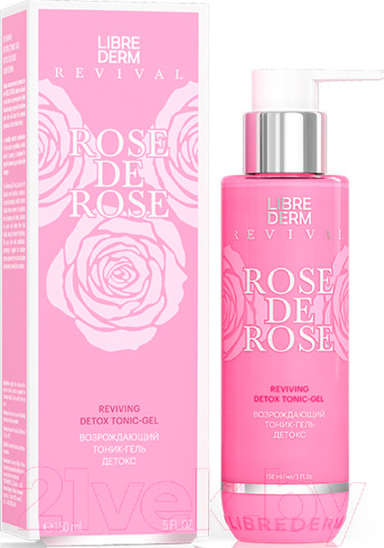 Изображение товара Тоник для лица Librederm Гель Rose De Rose Возрождающий Детокс (150мл)