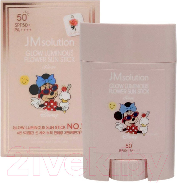 Изображение товара Крем солнцезащитный JMsolution Glow Luminous Flower Light Sun Stick Disney Mini SPF50+ (21г)