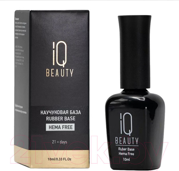 Изображение товара База для лака IQ Beauty Rubber Base Hema Free Каучуковая (10мл)
