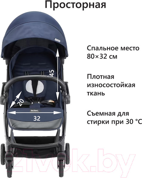 Изображение товара Детская прогулочная коляска Leclerc Magic Fold Plus / LEC25972 (синий)