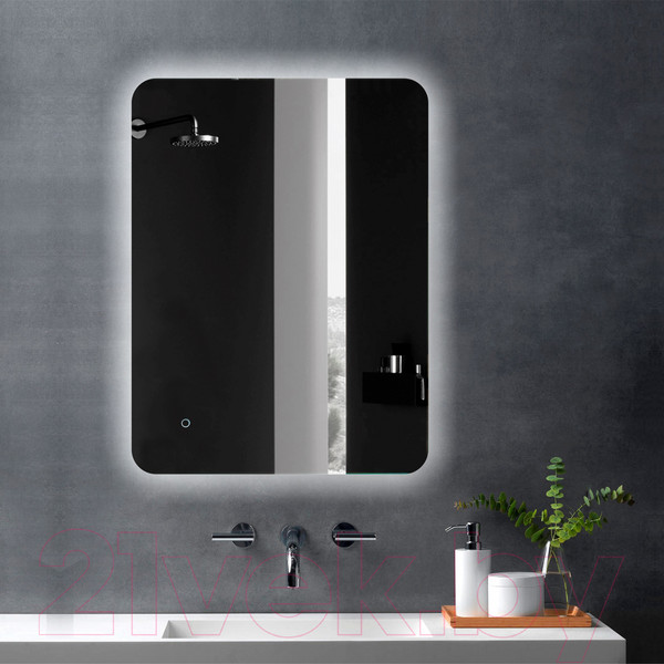 Изображение товара Зеркало Алмаз-Люкс Hanoi 8060s-6 (80x60см, с подсветкой и сенсорной кнопкой)