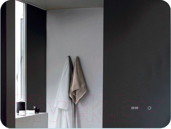 Изображение товара Зеркало Алмаз-Люкс Hanoi 8060sc-6 (80x60см, с подсветкой, с сенсорной кнопкой и часами)