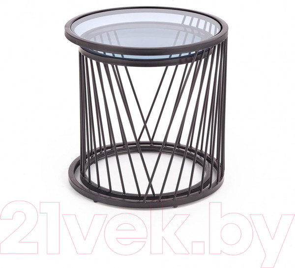 Изображение товара Комплект журнальных столиков Halmar Antilla / V-CH-ANTILLA-LAW (дымчатый/черный)