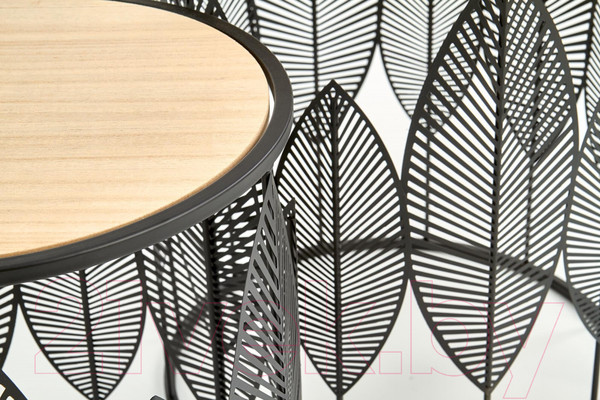 Изображение товара Комплект журнальных столиков Halmar Folla / V-CH-FOLLA-LAW-CZARNY (черный/натуральный)