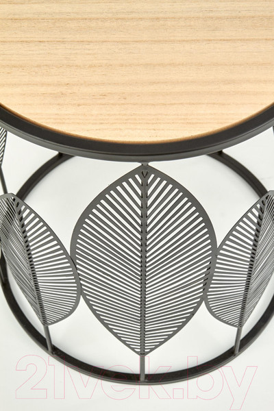 Изображение товара Комплект журнальных столиков Halmar Folla / V-CH-FOLLA-LAW-CZARNY (черный/натуральный)