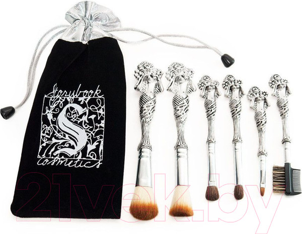 Изображение товара Набор кистей для макияжа Kristaller 9616 (6шт, серебристый)